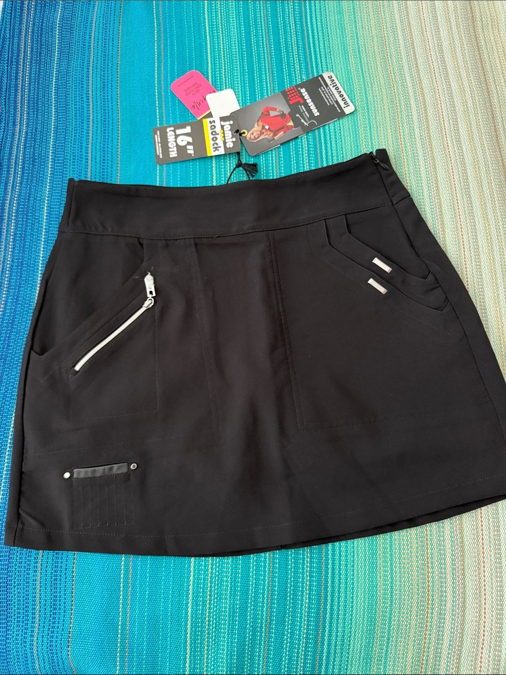jamie sadock Black Golf Sport Skort with Zipper Pocket ⛳️